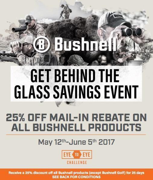 25 Off On All Bushnell Products Mail In Rebate Gun deals